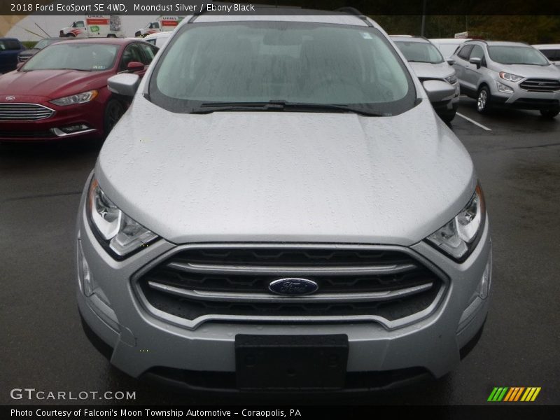 Moondust Silver / Ebony Black 2018 Ford EcoSport SE 4WD