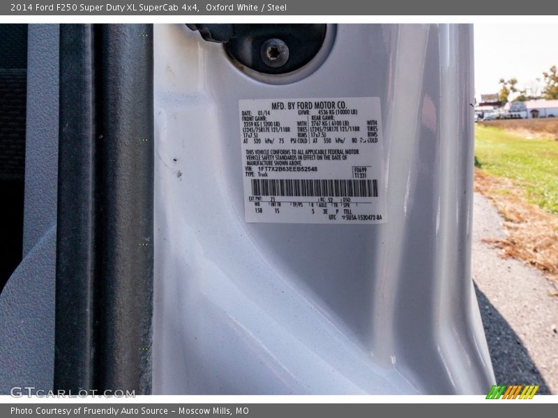 Oxford White / Steel 2014 Ford F250 Super Duty XL SuperCab 4x4