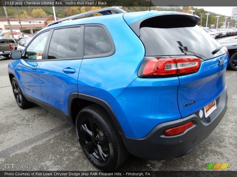 Hydro Blue Pearl / Black 2018 Jeep Cherokee Limited 4x4