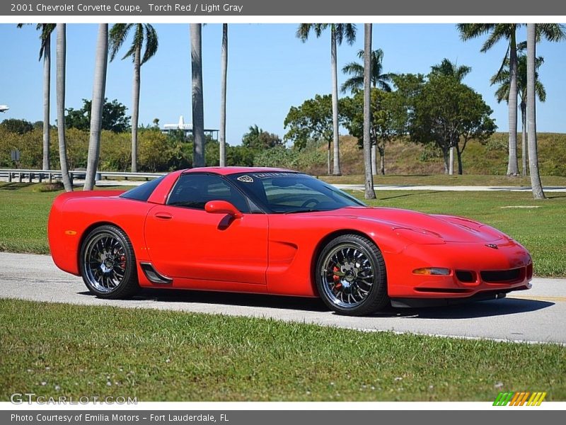 Torch Red / Light Gray 2001 Chevrolet Corvette Coupe