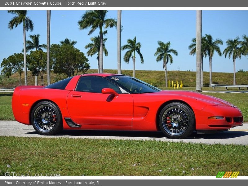 Torch Red / Light Gray 2001 Chevrolet Corvette Coupe