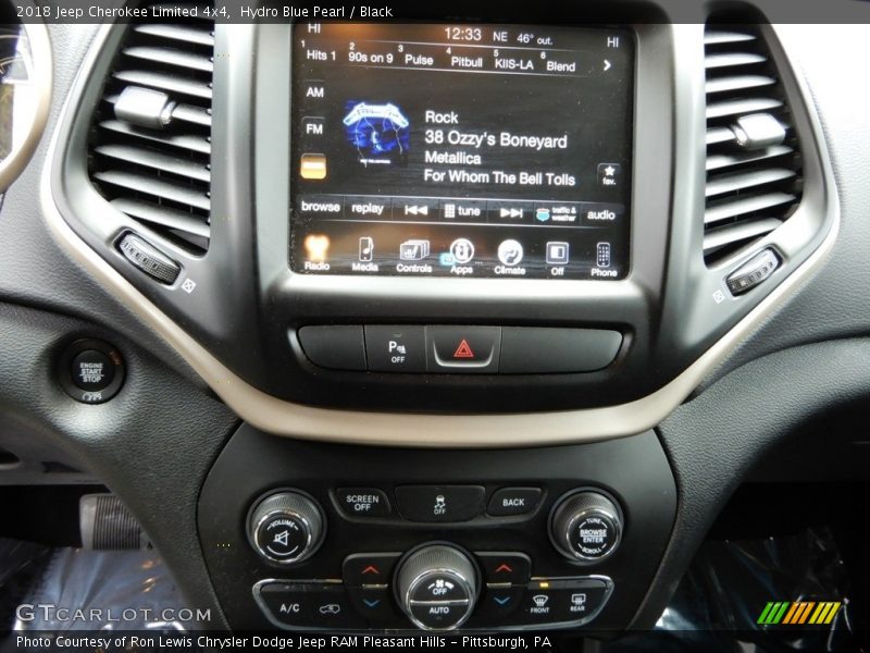 Hydro Blue Pearl / Black 2018 Jeep Cherokee Limited 4x4