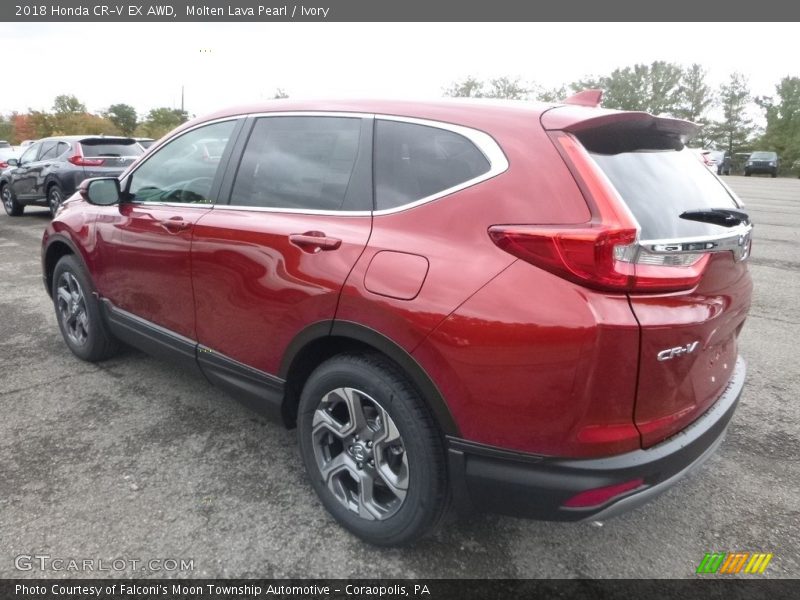 Molten Lava Pearl / Ivory 2018 Honda CR-V EX AWD
