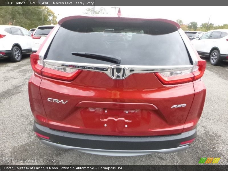 Molten Lava Pearl / Ivory 2018 Honda CR-V EX AWD