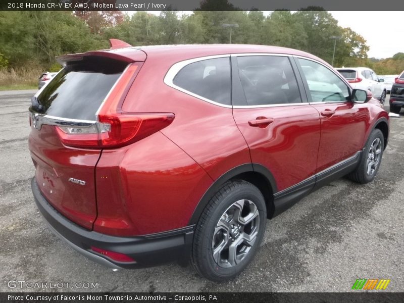 Molten Lava Pearl / Ivory 2018 Honda CR-V EX AWD