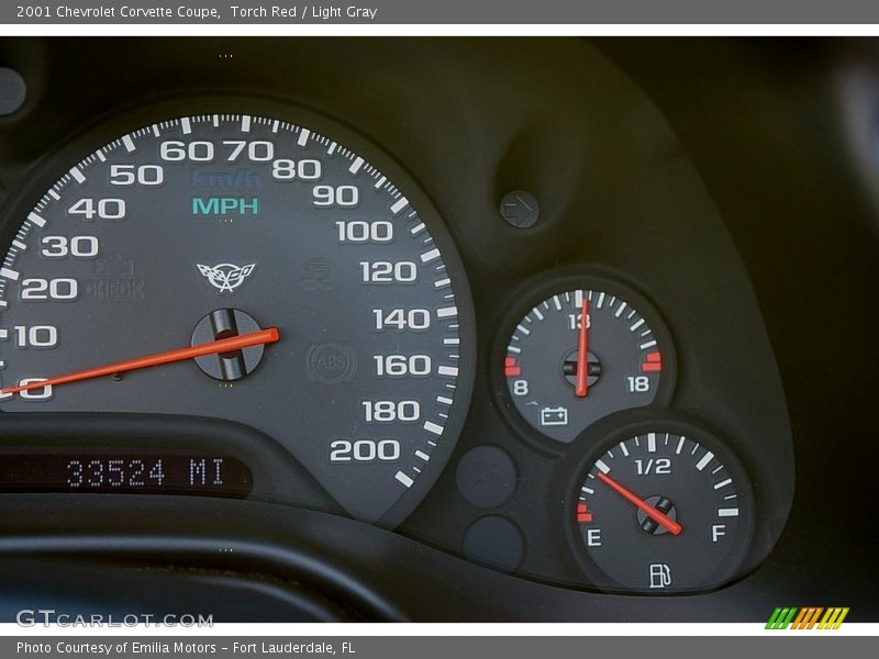 Torch Red / Light Gray 2001 Chevrolet Corvette Coupe