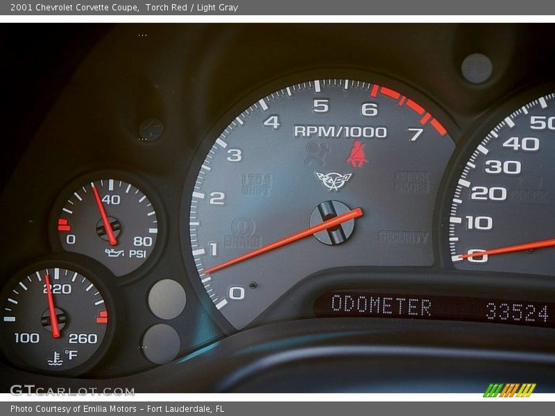 Torch Red / Light Gray 2001 Chevrolet Corvette Coupe