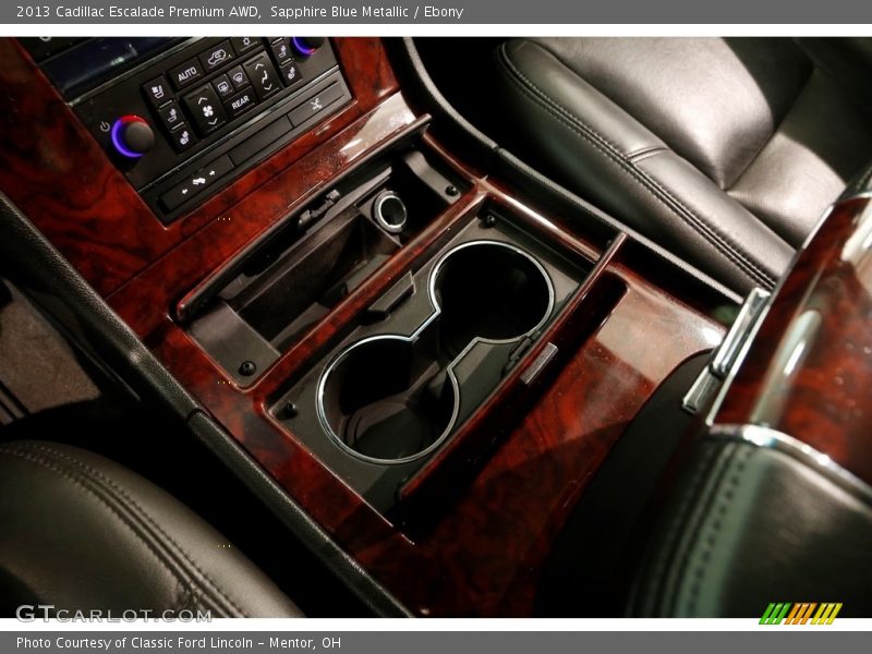Sapphire Blue Metallic / Ebony 2013 Cadillac Escalade Premium AWD