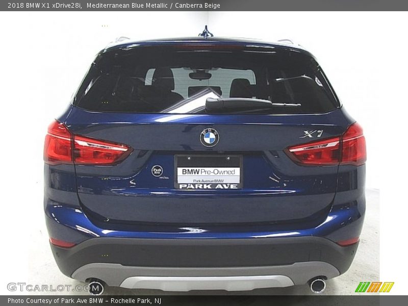 Mediterranean Blue Metallic / Canberra Beige 2018 BMW X1 xDrive28i
