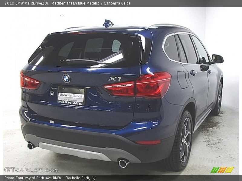 Mediterranean Blue Metallic / Canberra Beige 2018 BMW X1 xDrive28i