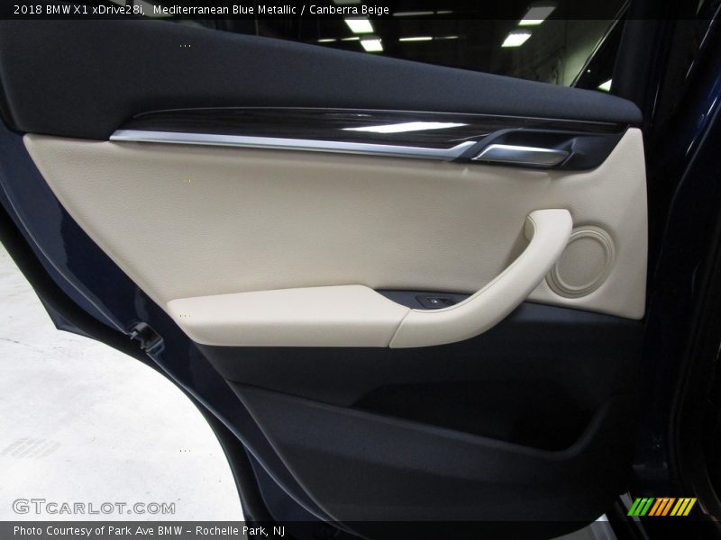 Mediterranean Blue Metallic / Canberra Beige 2018 BMW X1 xDrive28i