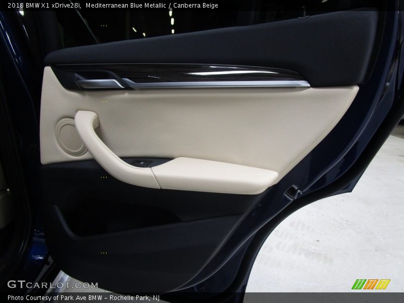 Mediterranean Blue Metallic / Canberra Beige 2018 BMW X1 xDrive28i