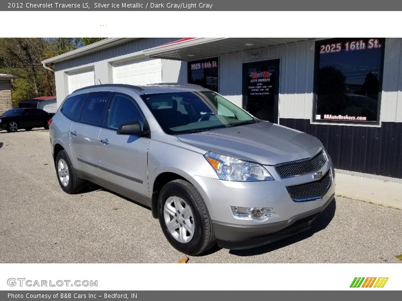 Silver Ice Metallic / Dark Gray/Light Gray 2012 Chevrolet Traverse LS