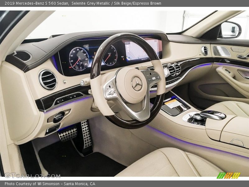 Selenite Grey Metallic / Silk Beige/Espresso Brown 2019 Mercedes-Benz S 560 Sedan