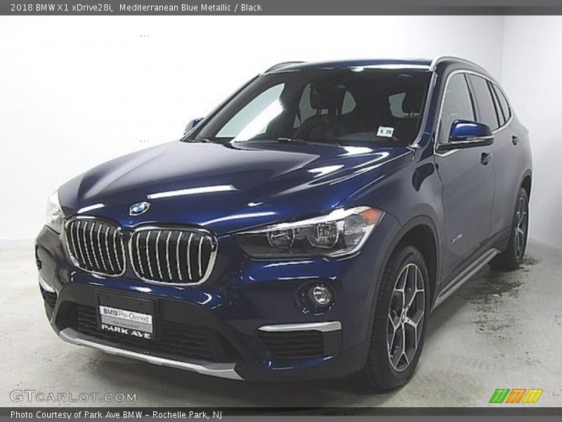 Mediterranean Blue Metallic / Black 2018 BMW X1 xDrive28i