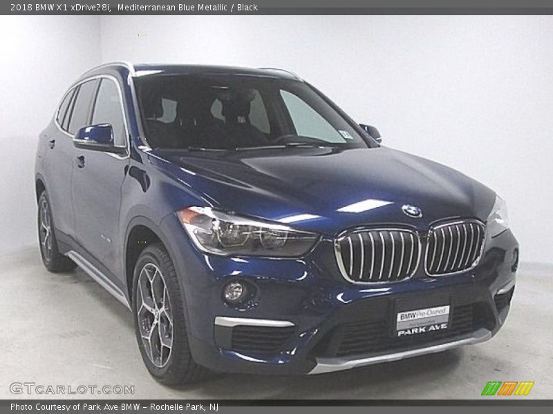 Mediterranean Blue Metallic / Black 2018 BMW X1 xDrive28i