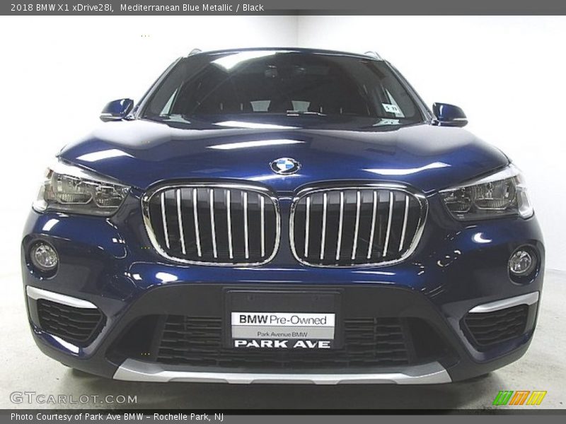 Mediterranean Blue Metallic / Black 2018 BMW X1 xDrive28i