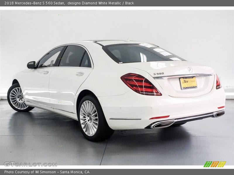 designo Diamond White Metallic / Black 2018 Mercedes-Benz S 560 Sedan