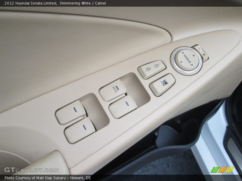 Shimmering White / Camel 2012 Hyundai Sonata Limited