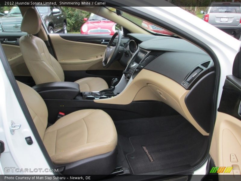 Shimmering White / Camel 2012 Hyundai Sonata Limited