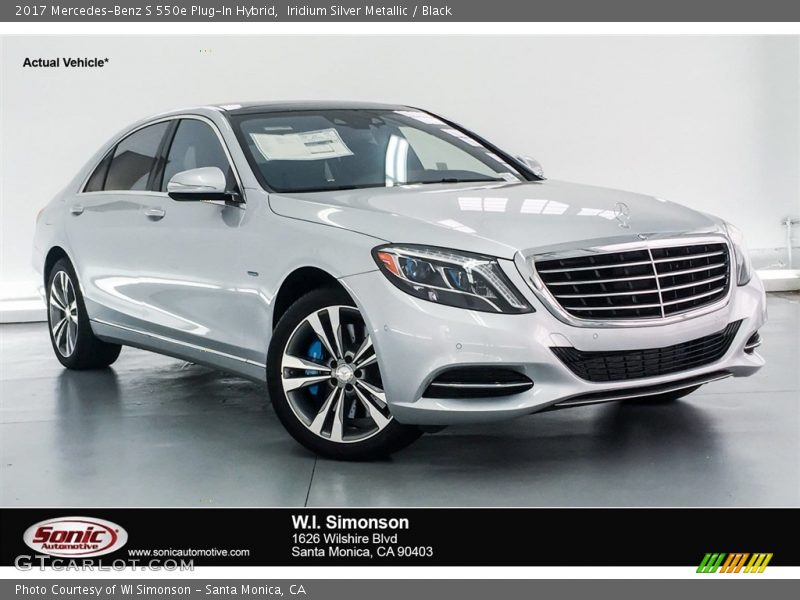 Iridium Silver Metallic / Black 2017 Mercedes-Benz S 550e Plug-In Hybrid