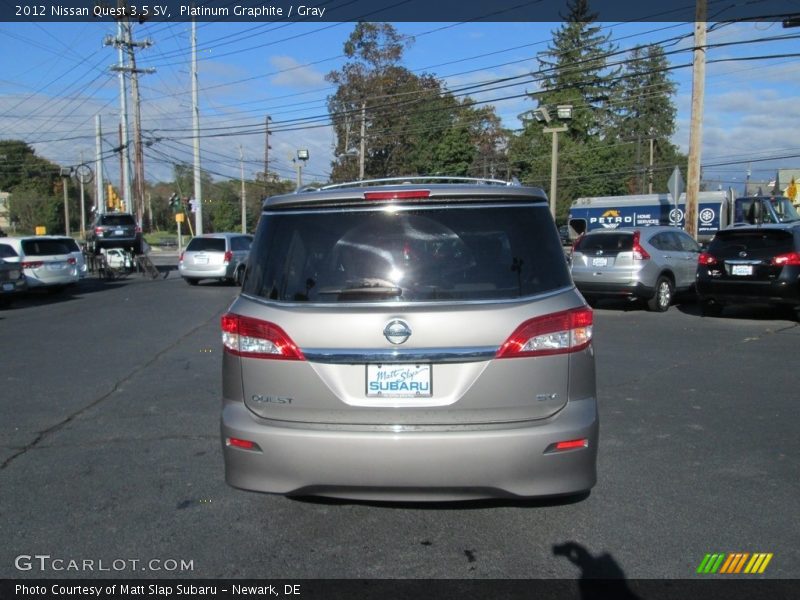 Platinum Graphite / Gray 2012 Nissan Quest 3.5 SV