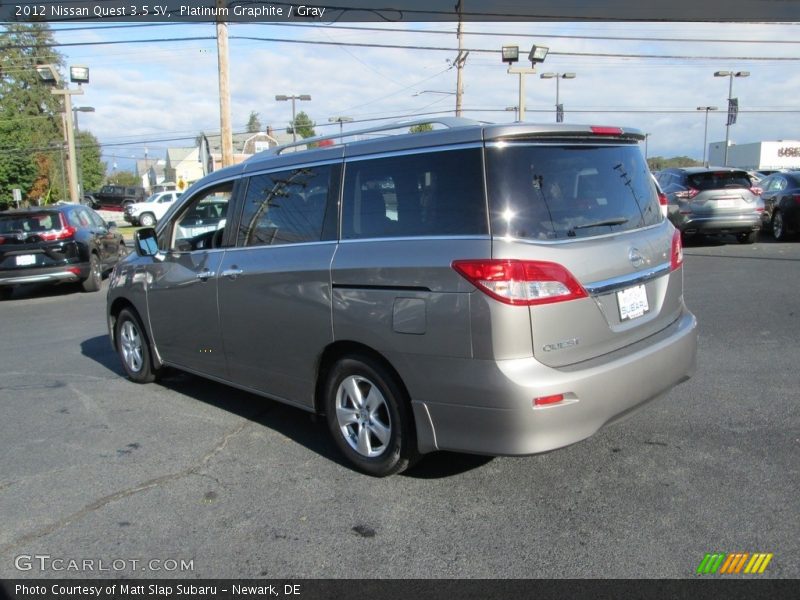 Platinum Graphite / Gray 2012 Nissan Quest 3.5 SV
