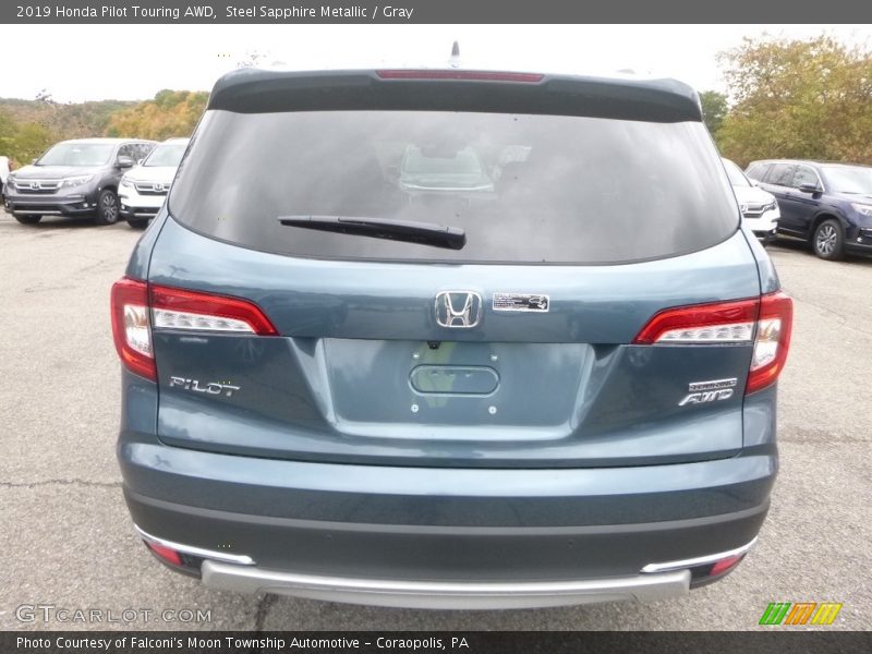 Steel Sapphire Metallic / Gray 2019 Honda Pilot Touring AWD
