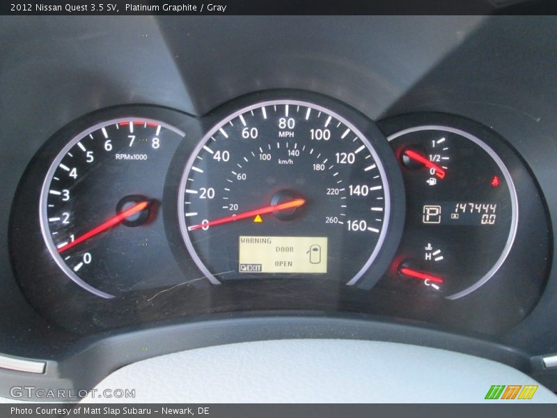 Platinum Graphite / Gray 2012 Nissan Quest 3.5 SV