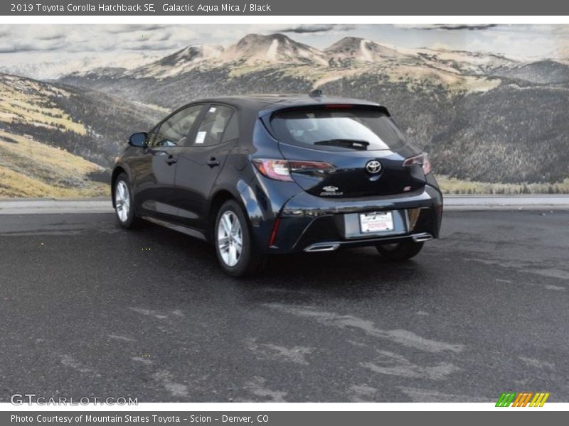 Galactic Aqua Mica / Black 2019 Toyota Corolla Hatchback SE