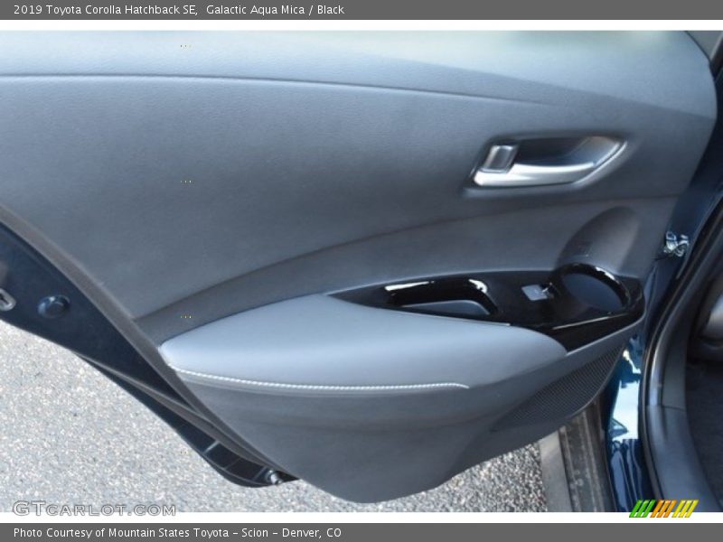 Galactic Aqua Mica / Black 2019 Toyota Corolla Hatchback SE