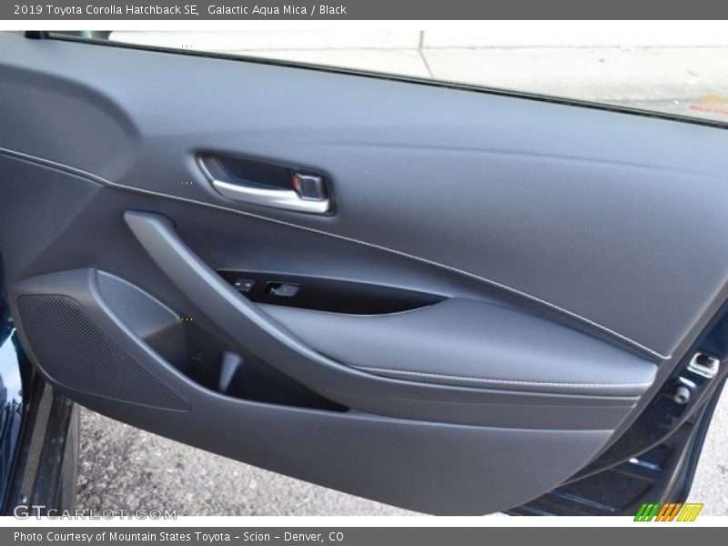 Galactic Aqua Mica / Black 2019 Toyota Corolla Hatchback SE