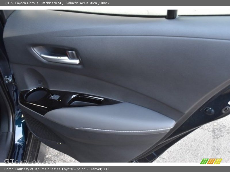 Galactic Aqua Mica / Black 2019 Toyota Corolla Hatchback SE