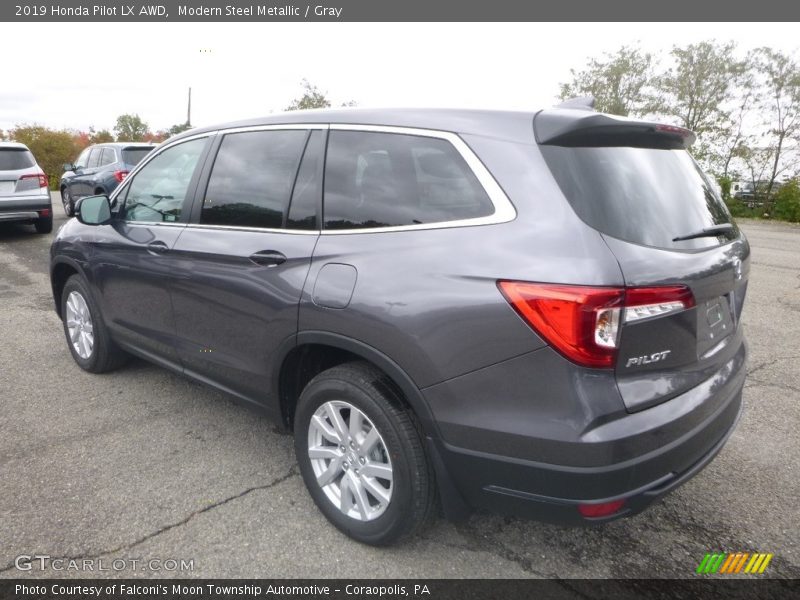 Modern Steel Metallic / Gray 2019 Honda Pilot LX AWD