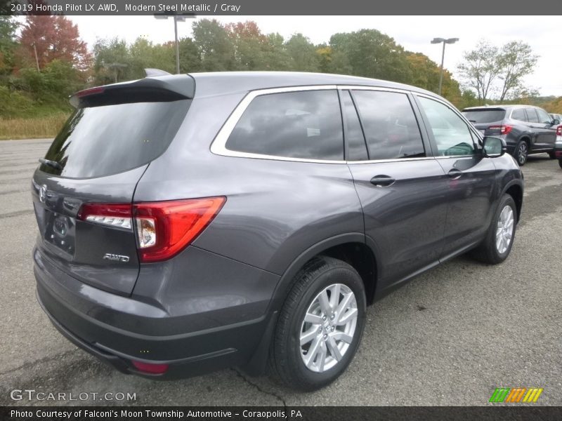 Modern Steel Metallic / Gray 2019 Honda Pilot LX AWD