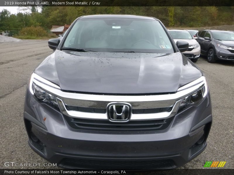 Modern Steel Metallic / Gray 2019 Honda Pilot LX AWD