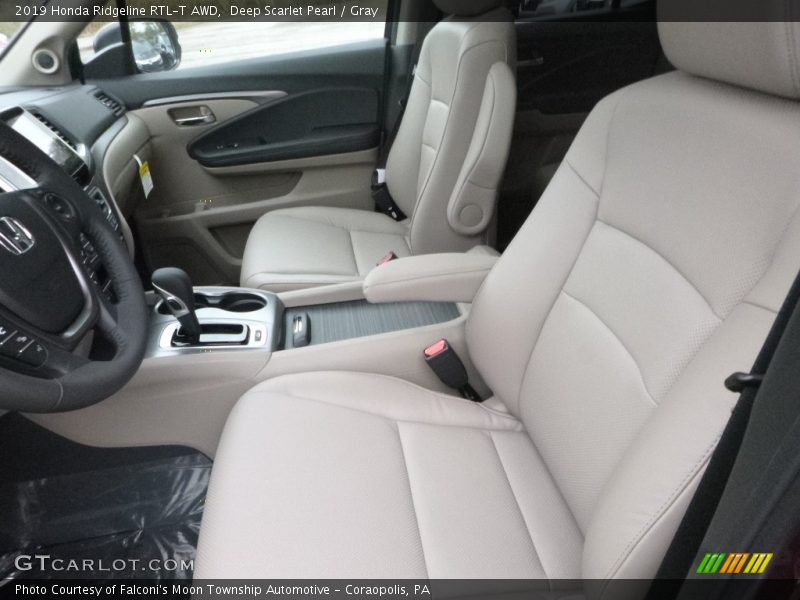 Deep Scarlet Pearl / Gray 2019 Honda Ridgeline RTL-T AWD