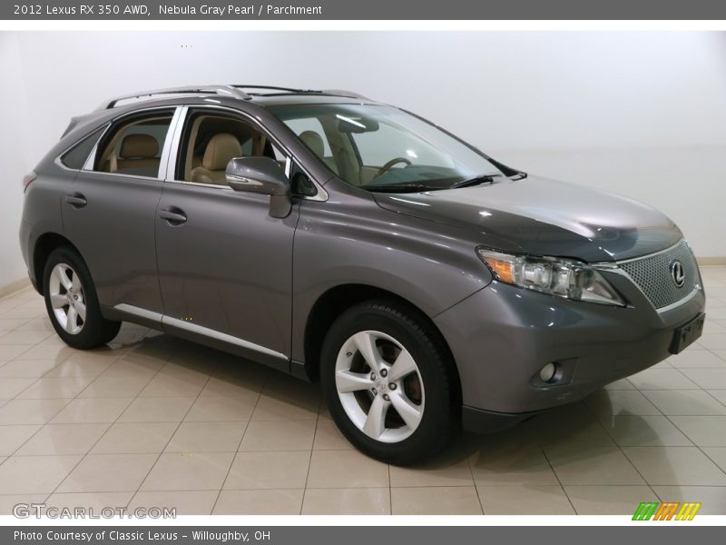 Nebula Gray Pearl / Parchment 2012 Lexus RX 350 AWD
