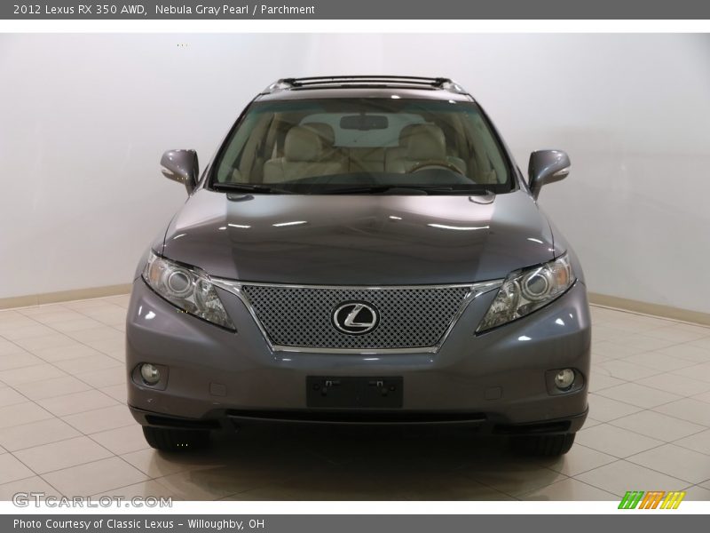 Nebula Gray Pearl / Parchment 2012 Lexus RX 350 AWD