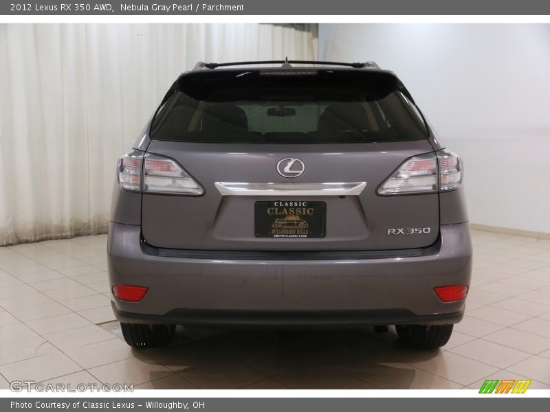 Nebula Gray Pearl / Parchment 2012 Lexus RX 350 AWD