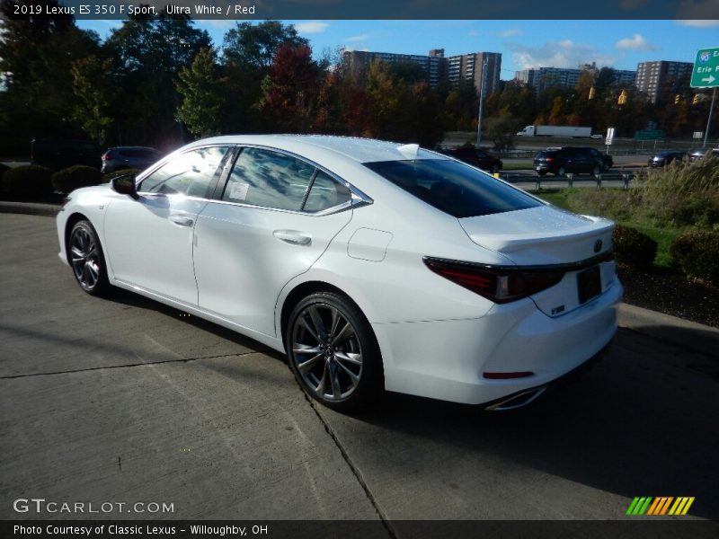Ultra White / Red 2019 Lexus ES 350 F Sport
