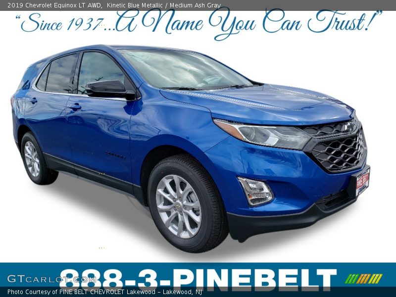 Kinetic Blue Metallic / Medium Ash Gray 2019 Chevrolet Equinox LT AWD