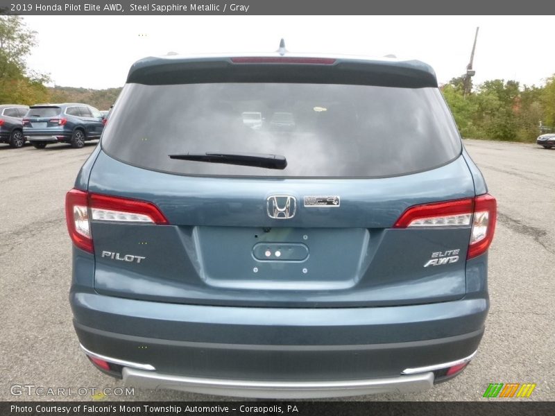 Steel Sapphire Metallic / Gray 2019 Honda Pilot Elite AWD