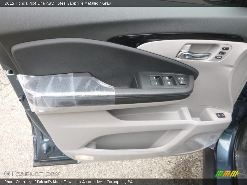 Steel Sapphire Metallic / Gray 2019 Honda Pilot Elite AWD