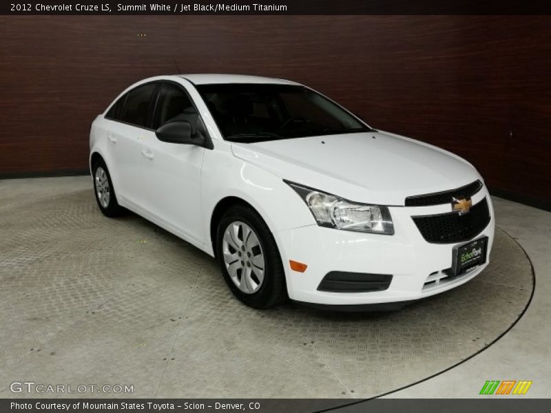Summit White / Jet Black/Medium Titanium 2012 Chevrolet Cruze LS