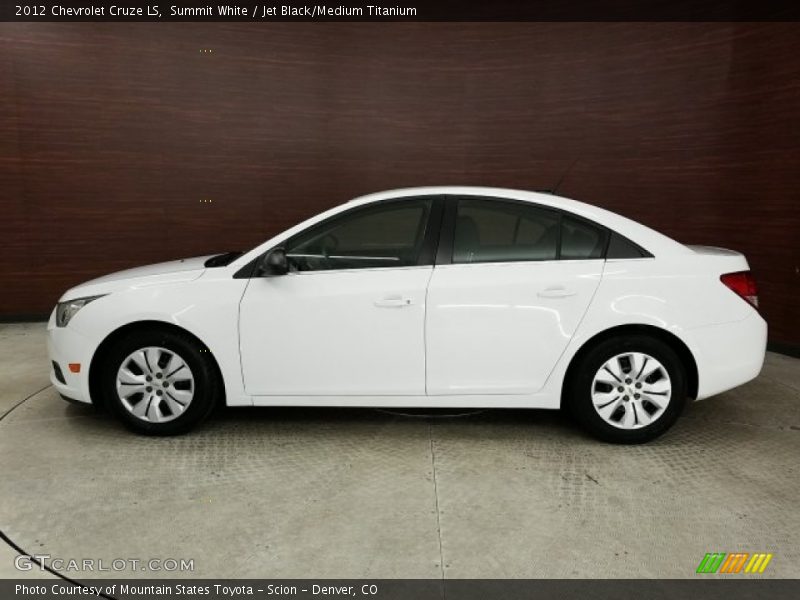 Summit White / Jet Black/Medium Titanium 2012 Chevrolet Cruze LS