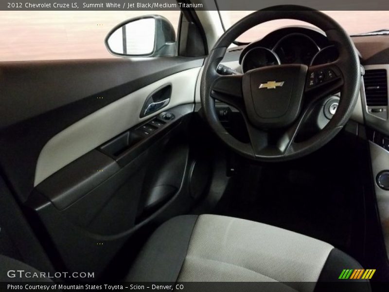 Summit White / Jet Black/Medium Titanium 2012 Chevrolet Cruze LS