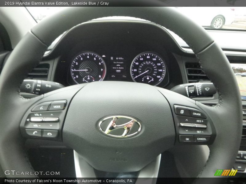 Lakeside Blue / Gray 2019 Hyundai Elantra Value Edition