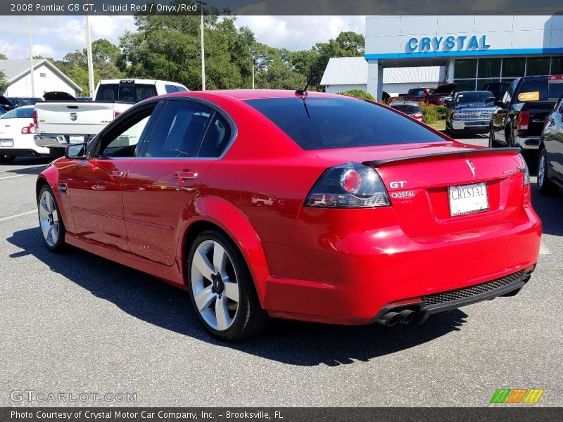 Liquid Red / Onyx/Red 2008 Pontiac G8 GT