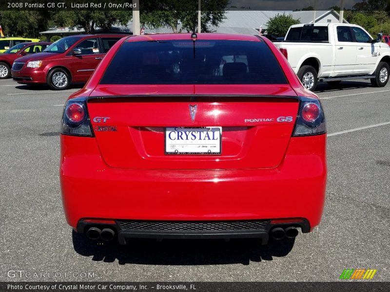 Liquid Red / Onyx/Red 2008 Pontiac G8 GT